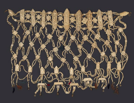 Bone apron: Rus gyan, Tibet (acquired in Sikkim). 19th century human bone.
