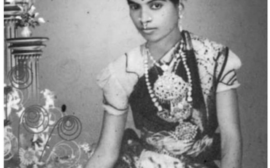 Hereditary Dancer Image 0.1 from Davesh Soneji, Unfinished Gestures/  Tiruvidaimarudur Nagalakshmi, dressed to perform in the Carapentira Pupala Kuravanci in Thanjavur, c. 1940 Hereditary Dancer Image 0.1 from Davesh Soneji, Unfinished Gestures/  Tiruvidaimarudur Nagalakshmi, dressed to perform in the Carapentira Pupala Kuravanci in Thanjavur, c. 1940