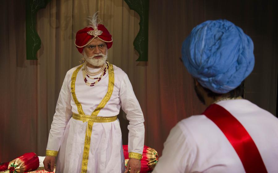 Maharaja of Datia Harmage Singh Kalirai with Bakshi Saheb, Devesh Kishore