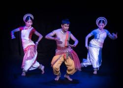 Tiyasha Dutta Paul, Raj Masilamani & Natalie Rout | Photo: Simon Richardson Trigunitam, Tiyasha Dutta Paul, Raj Masilamani, Rani Natalie Rout